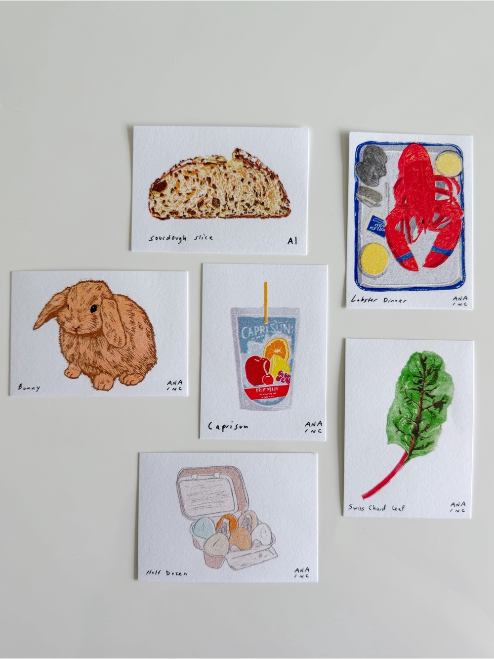 Set of 6 Inciardi machine mini art prints